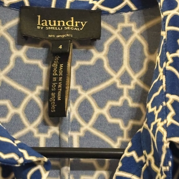 Laundry by Shelli Segal Patterned Long Sleeve Dress Knee Length Size 4 - Picture 7 of 16